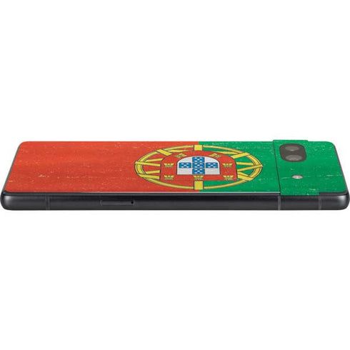 Portugal Flag Distressed Google Pixel 7a Skin